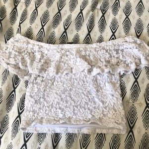 Off the shoulder crop top